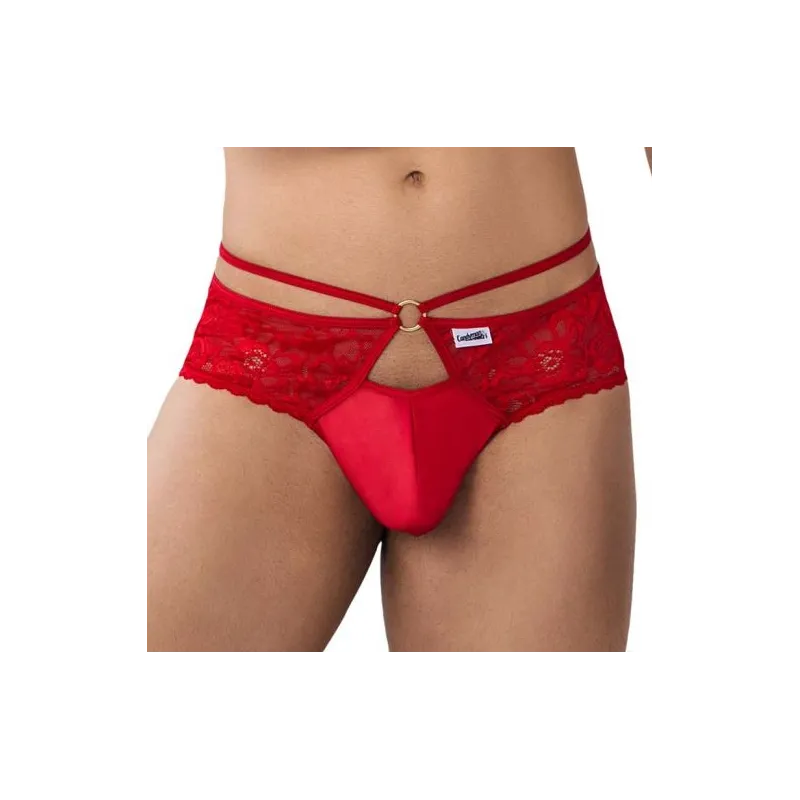 CandyMan String Dentelle à Lacets ATARGIS Rouge